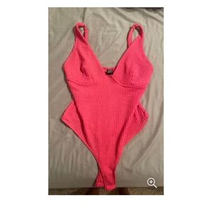 Wild fable pink textured bodysuit